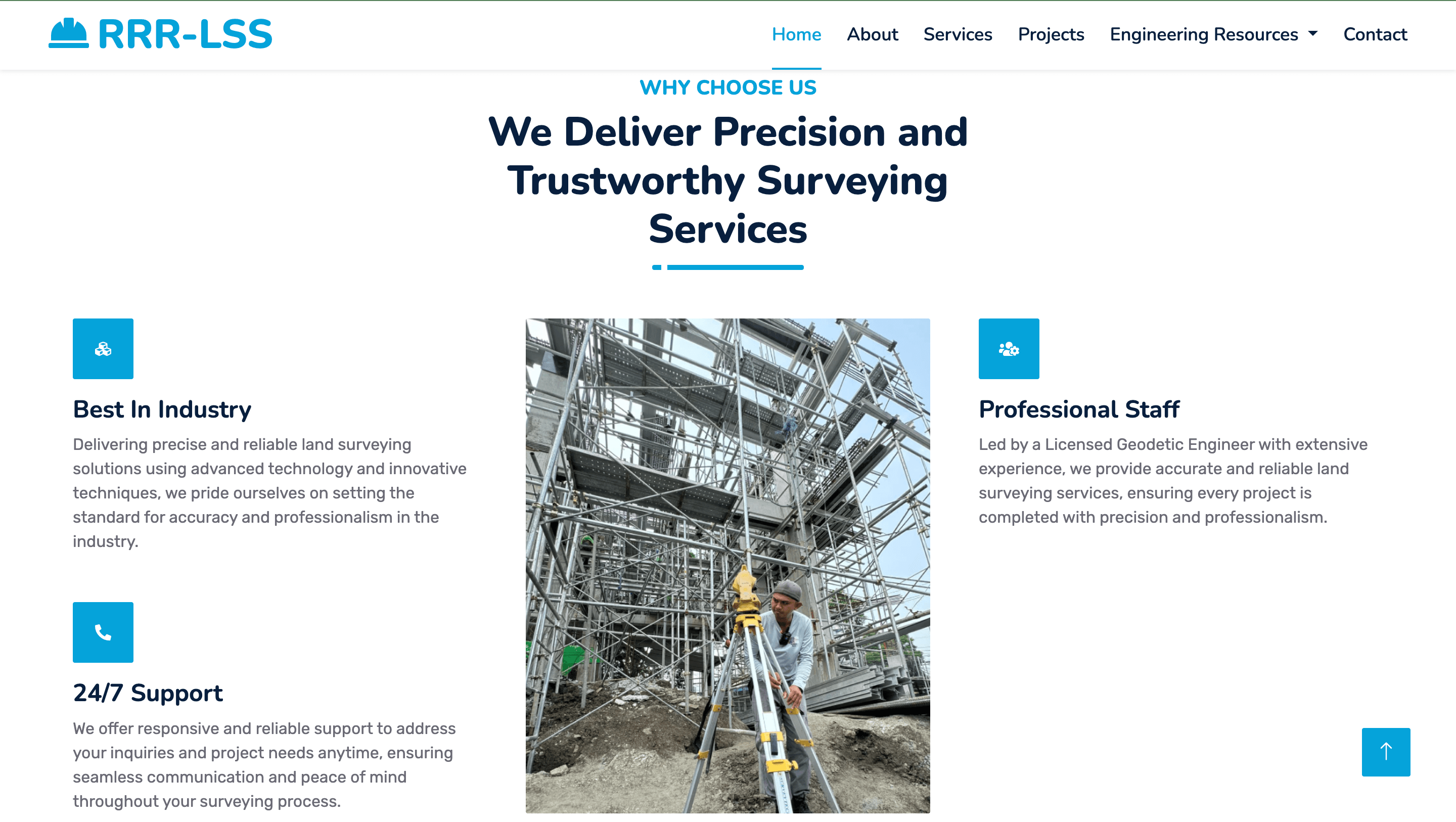 RRR Land Surveying Services Website screenshot 1