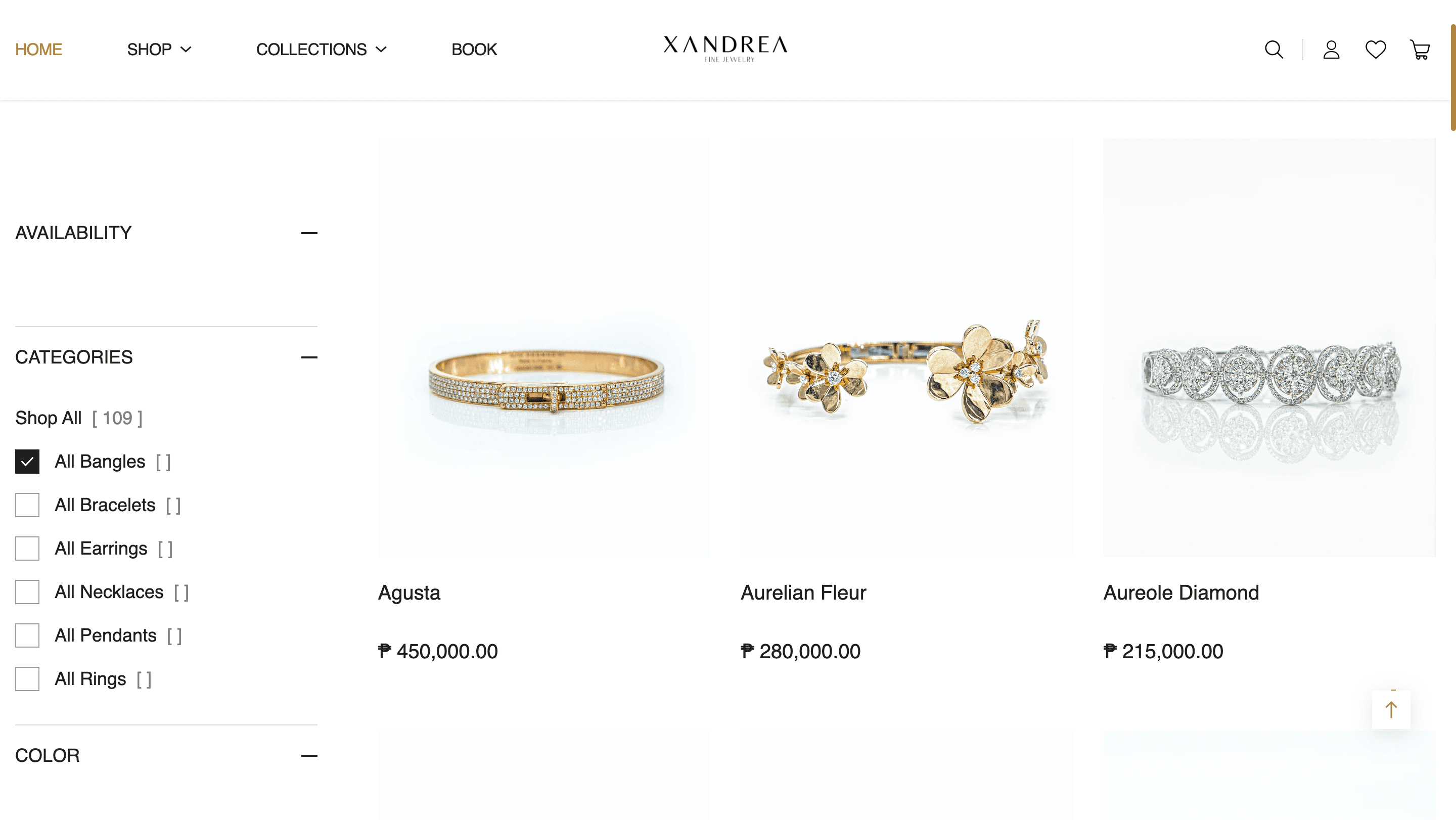 Xandrea Fine Jewelry E-Commerce screenshot 2
