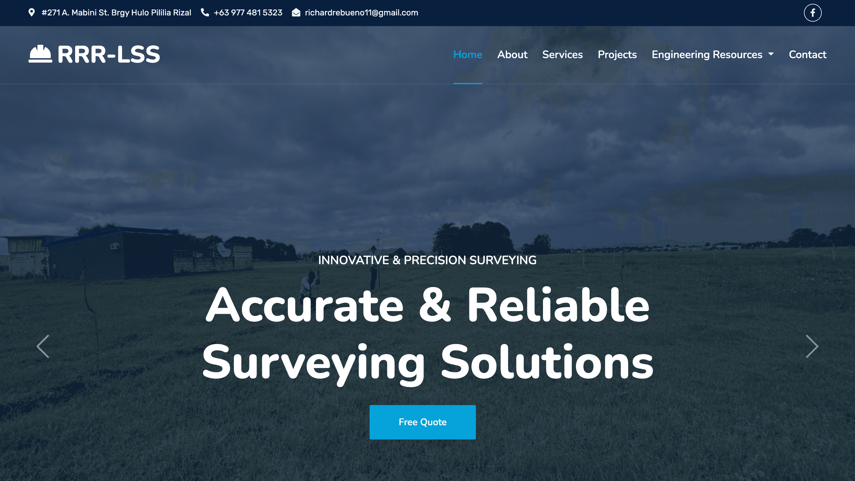 RRR Land Surveying Services Website